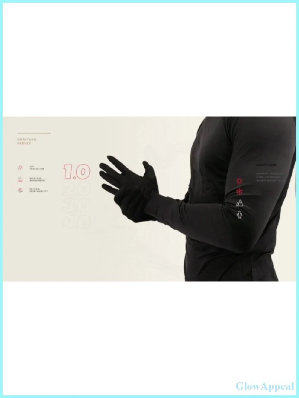 Terramar Thermasilk Glove Liner, 100% Filament Silk, Touchscreen, Lightweight,